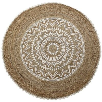 JUTE CARPET 200X200X0,75 2000 GSM MANDALA TX194822