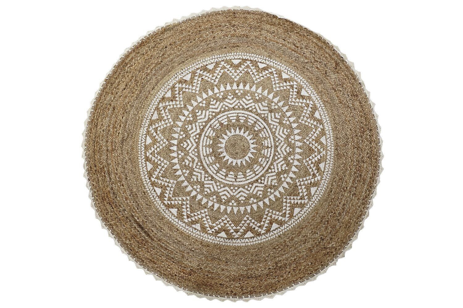 TAPPETO IN JUTA 200X200X0,75 2000 G/M2 MANDALA TX194822