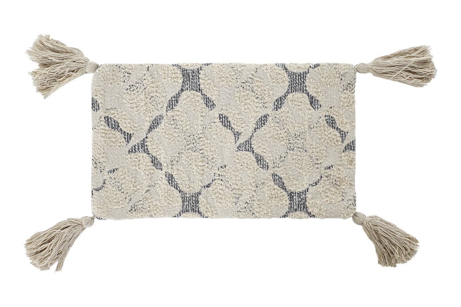 FODERA CUSCINO COTONE 50X3X30 FRANGE BEIGE TX194849