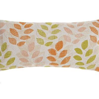 COTTON CUSHION 60X10X30 850 GR. EMBROIDERED LEAVES TX196714