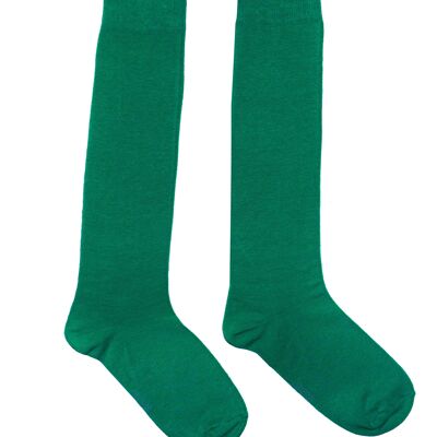 Knee Socks for Women >>Emerald<<  soft cotton