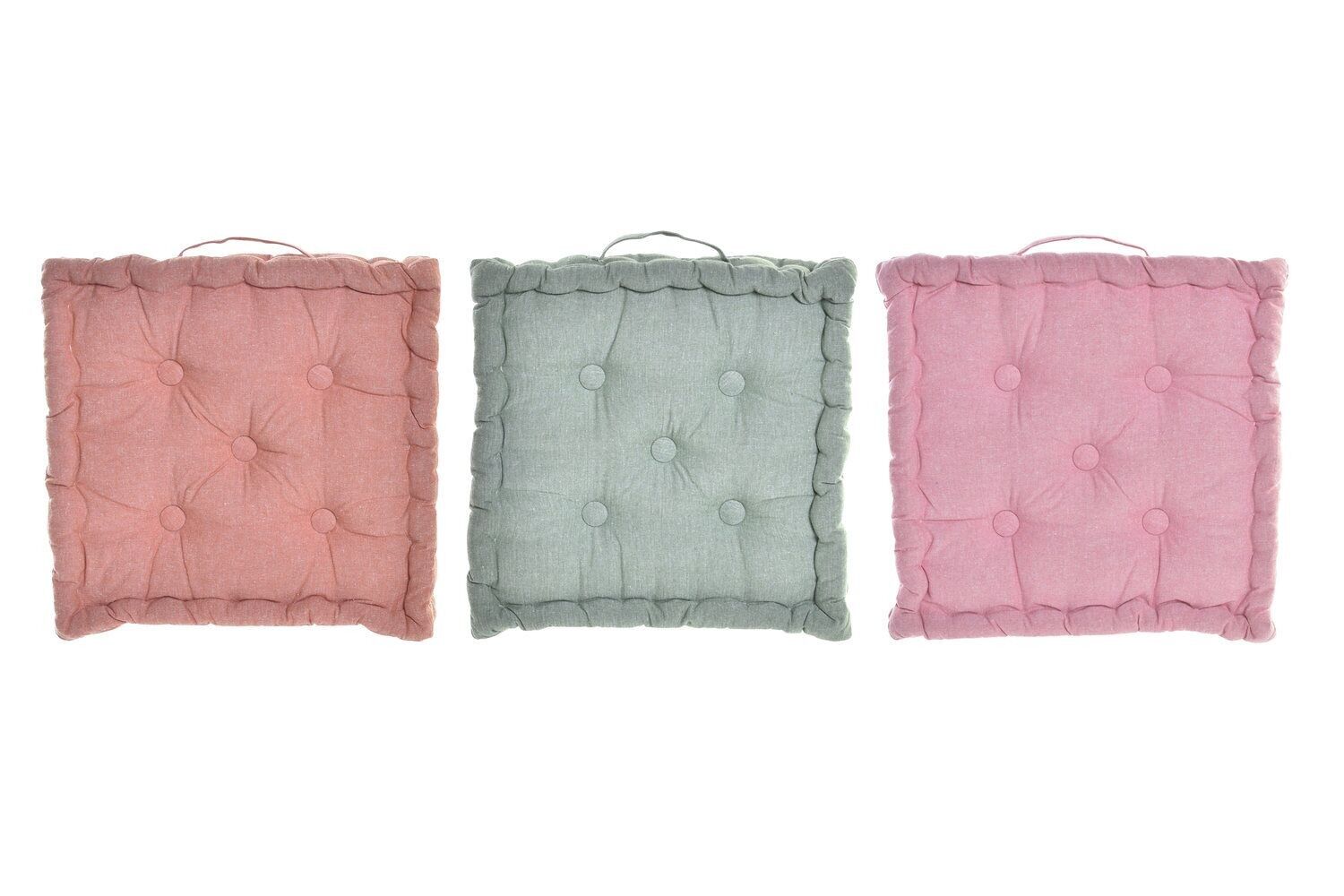 CUSCINO COTONE 40X40X7 1170 GR, 3 ASSORTIMENTI. TX197006