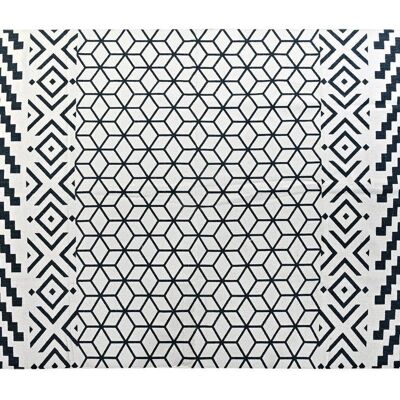 COTTON CARPET 160X230X1 BLACK TX197493