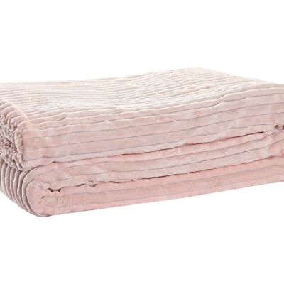 COUVERTURE POLYESTER 150X200X2 260 G/M2 MOUTON ROSE TX199586