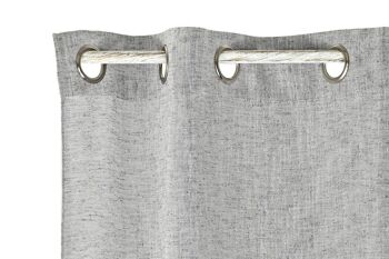 RIDEAU MÉTAL POLYESTER 140X270 170 G/M2 GRIS TX199690 3