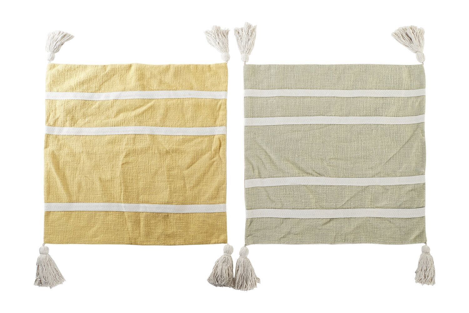 FODERA CUSCINO COTONE 60X1X60 FRANGE 2 ASSORTIMENTI. TX199833