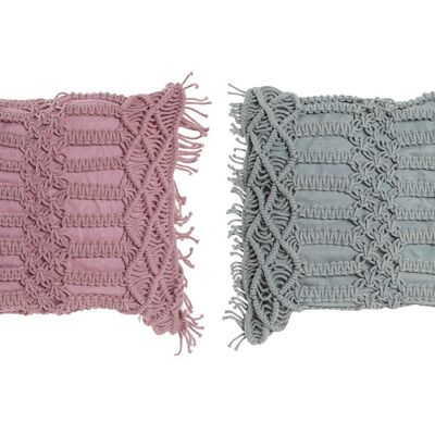 CUSCINO COTONE 45X10X45 720 GR, MACRAME 2 ASSORTIMENTI. TX200124