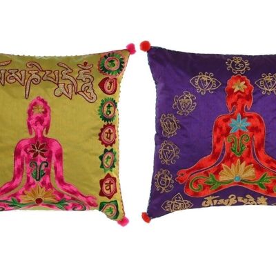 COUSSIN POLYESTER 40X10X40 440 GR, YOGA 2 ASSORTIMENTS. TX200860