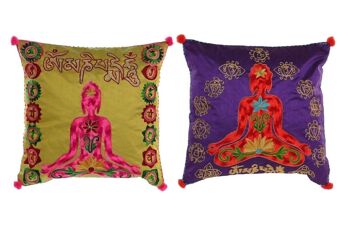 COUSSIN POLYESTER 40X10X40 440 GR, YOGA 2 ASSORTIMENTS. TX200860 1