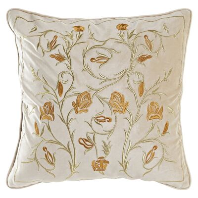 POLYESTER CUSHION 45X10X45 600 GR, EMBROIDERED FLOWERS TX200920