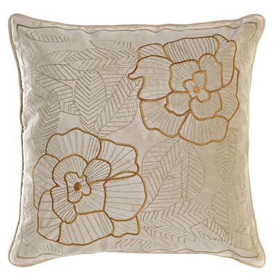 POLYESTER CUSHION 45X10X45 600 GR, EMBROIDERED FLOWERS TX200922
