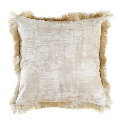 POLYESTER CUSHION 45X10X45 600 GR, WITH FRINGES TX200926