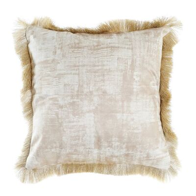 POLYESTER CUSHION 45X10X45 600 GR, WITH FRINGES TX200926