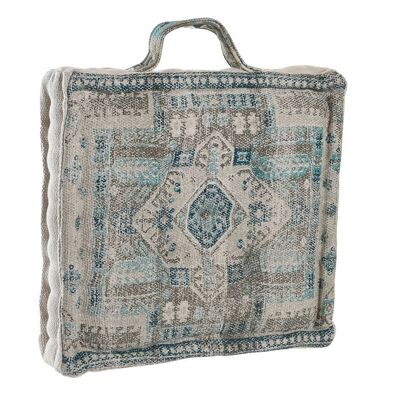 COTTON FLOOR CUSHION 40X40X10 BLUE TX201045