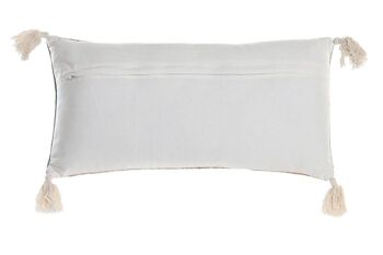 COUSSIN COTON 60X10X30 850 GR, FRANGES BLEUES TX201051 3