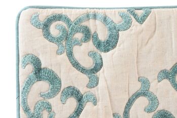 HOUSSE DE COUSSIN COTON 60X1X40 BRODÉ BLEU TX201751 2