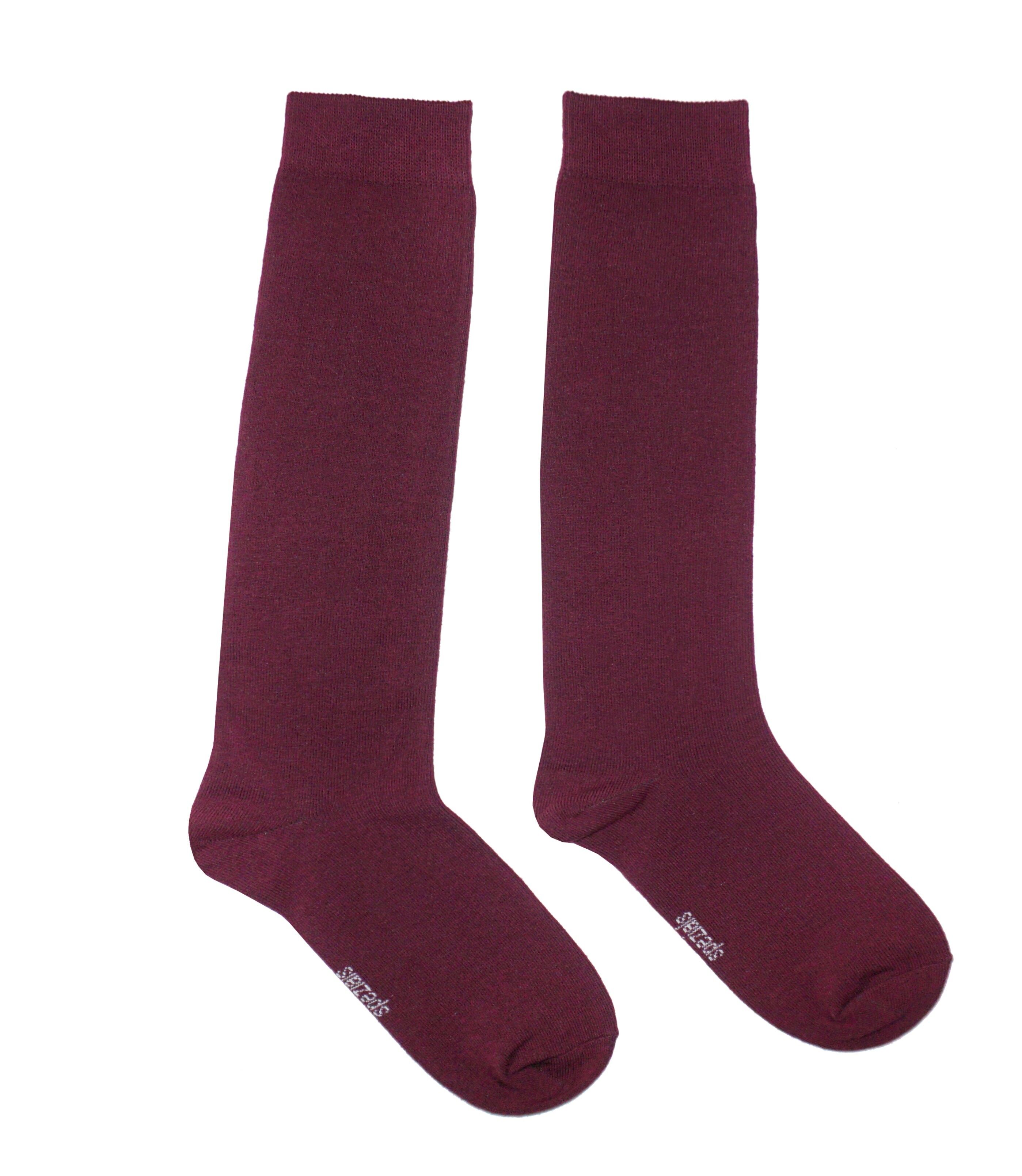 Chaussettes Genoux Femme >> Vin Foncé<<