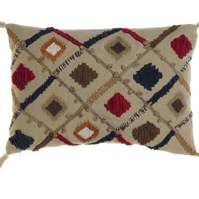 FODERA CUSCINO COTONE 60X1X40 FRANGE MULTICOLORE TX201776