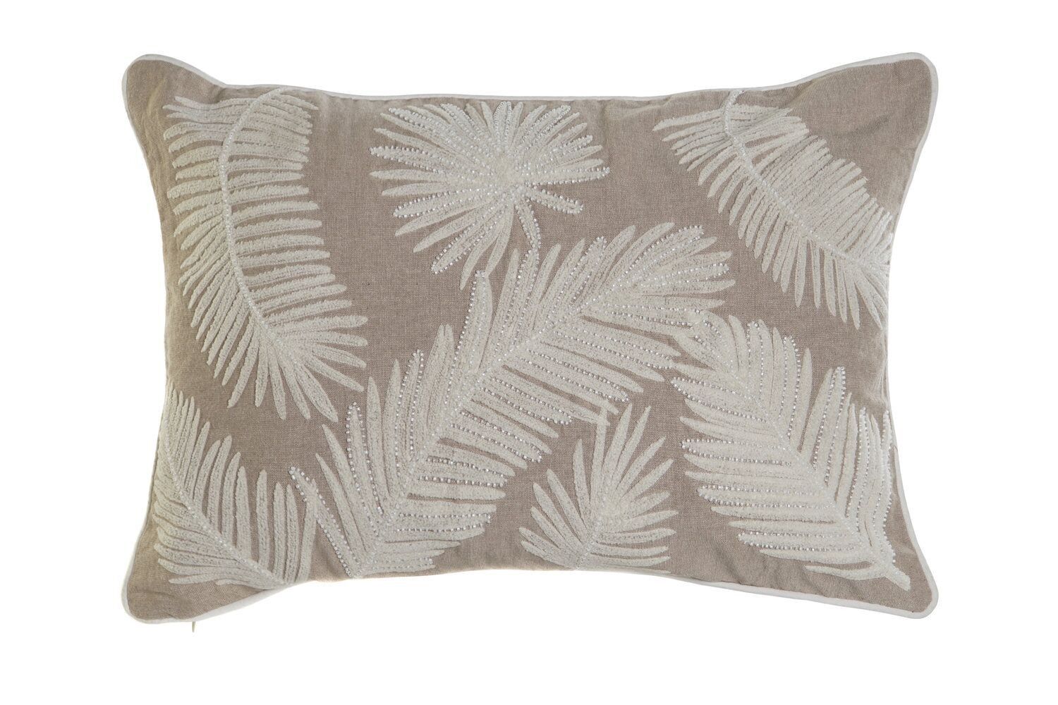 FODERA CUSCINO COTONE 60X1X40 FOGLIE MARRONE TX201780