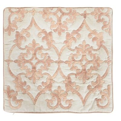 HOUSSE DE COUSSIN COTON 50X1X50 BEIGE BRODÉ TX201958