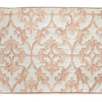 COTTON CUSHION COVER 60X1X40 EMBROIDERED BEIGE TX201959