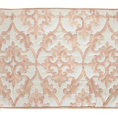 FODERA CUSCINO COTONE 60X1X40 BEIGE RICAMATO TX201959