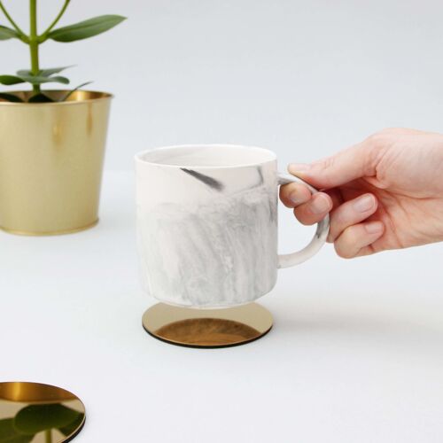 Marble Effect Mugs Black