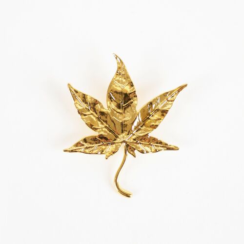 Gold Leaf Brooch