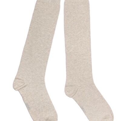 Calzini al ginocchio per Donna >>Beige Screziato<<