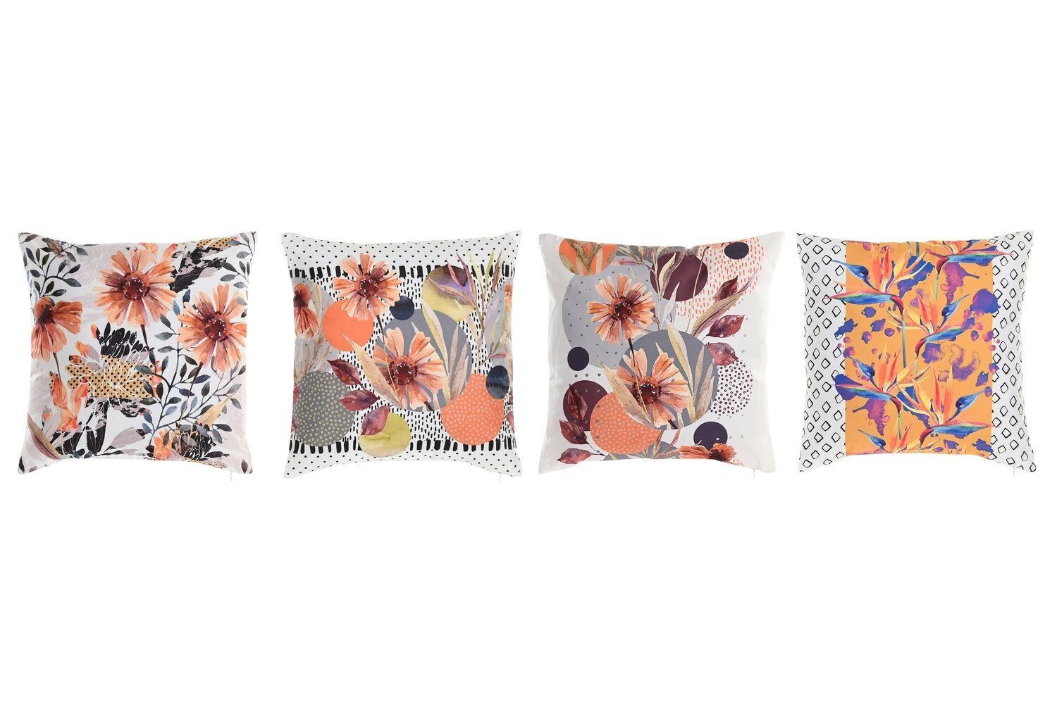 CUSCINO POLIESTERE 45X10X45 400 GR, FIORI 4 ASSORTIMENTI. TX202417