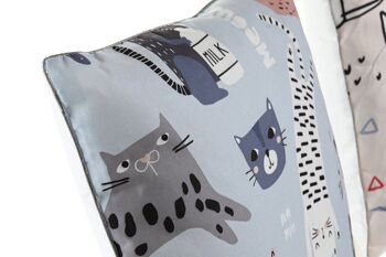 COUSSIN POLYESTER 40X10X40 350 GR, CHATS 4 ASSORTIS. TX202423 2