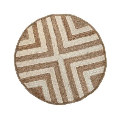 TAPIS JUTE COTON 120X120X1 2300 G/M2 NATUREL TX204398