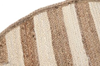 TAPIS COTON JUTE 120X120X1 2300 GSM NATUREL TX204398 2