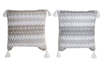 COUSSIN COTON 45X15X45 900GR, 2 ASSORTIMENTS. TX204401 1