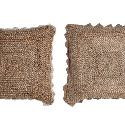 COUSSIN JUTE 45X45X15 1100 GR, MACRAME 2 SURT. TX204403