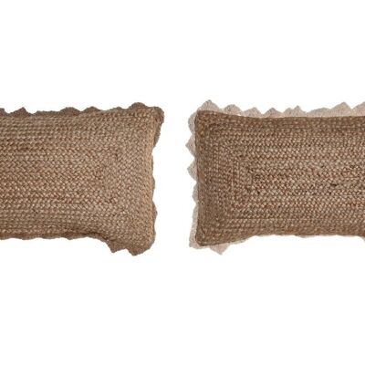 JUTE CUSHION 50X15X30 700 GR, MACRAME 2 ASSORTMENTS. TX204404