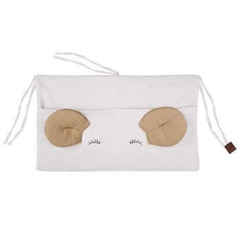 Organisateur lit bébé MOUSE Blanc&Beige 1