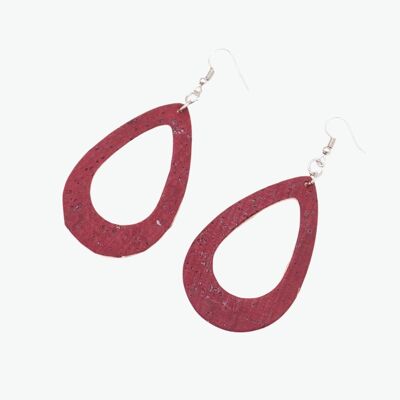 Boucles d'oreilles en Liège - Oak