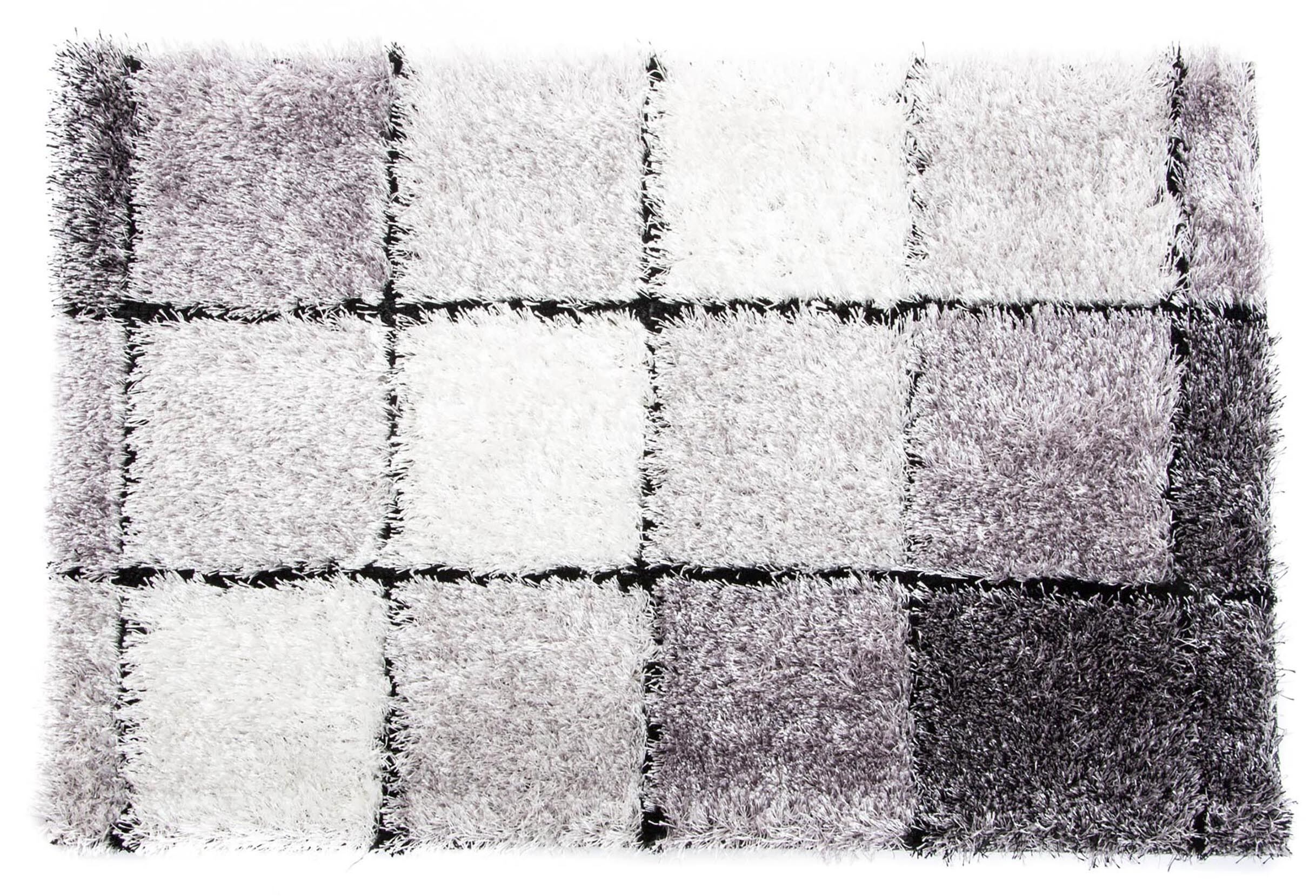 POLYESTER CARPET 60X90X2 1700 GSM SQUARES GRAY TX204759