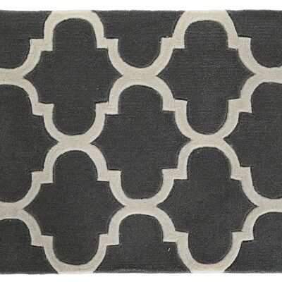 POLYESTER CARPET 60X90X2 1800 GSM ETHNIC GRAY TX204768