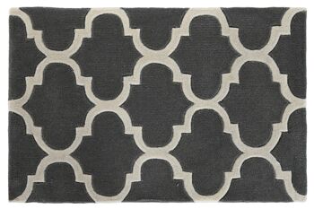 TAPIS POLYESTER 60X90X2 1800 G/M2 ETHNIQUE GRIS TX204768 1