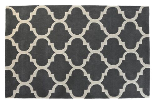 ALFOMBRA POLIESTER 120X180X2 1800 GSM ETNICO GRIS TX204769