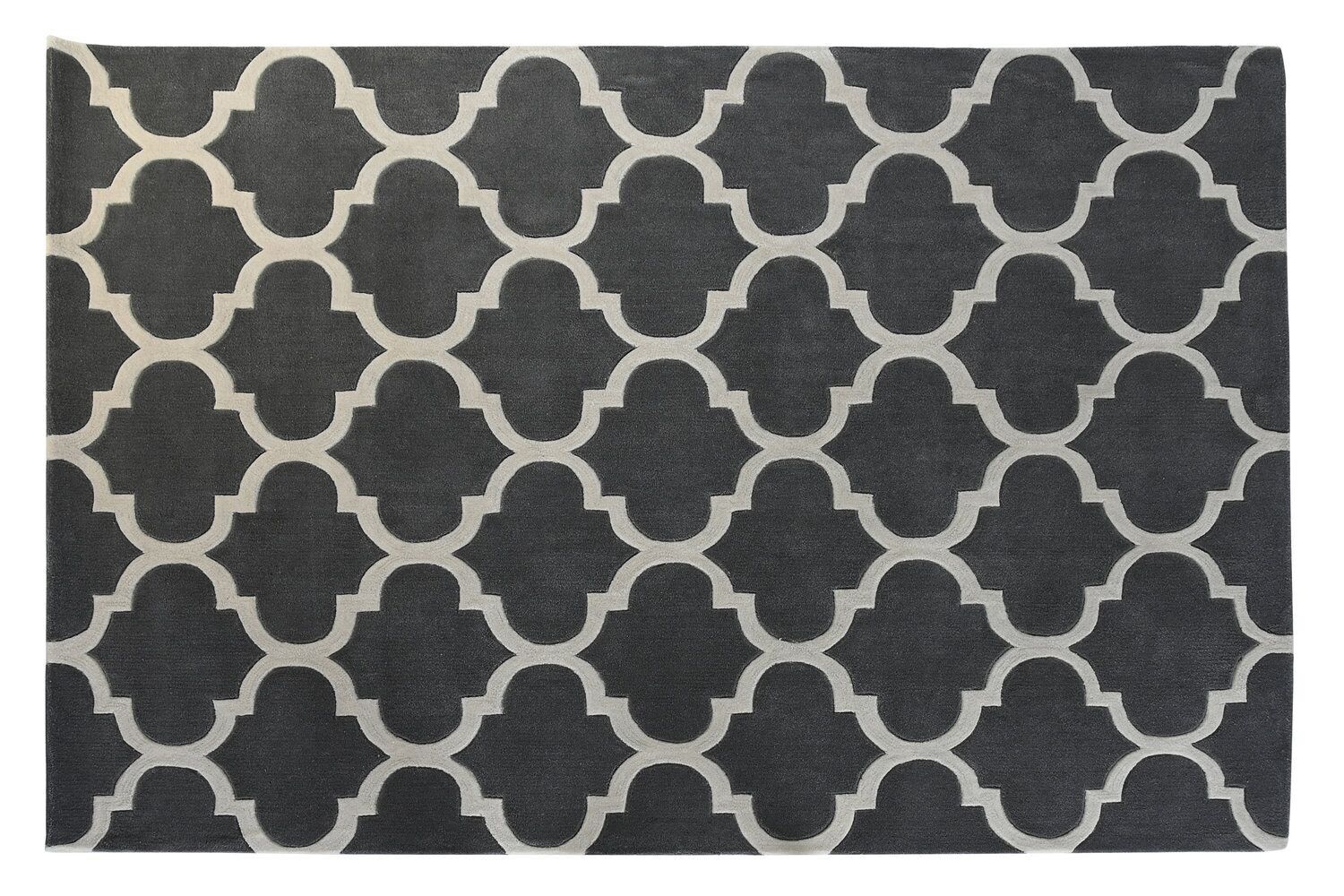 POLYESTER CARPET 160X230X2 1800 GSM ETHNIC GRAY TX204770