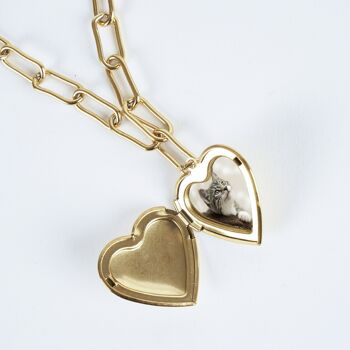 Collier Coeur Doré Photo Lover 3