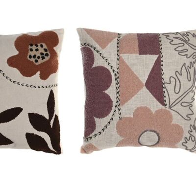 COTTON CUSHION 45X15X45 600 GR, EMBROIDERED 2 ASSORTMENTS. TX205677