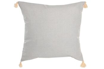 COUSSIN POLYESTER 45X15X45 400 GR, POMPON 4 ASSORTIMENTS. TX205812 4