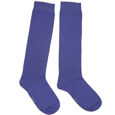 Chaussettes hautes pour femmes >>Violet clair<< coton doux