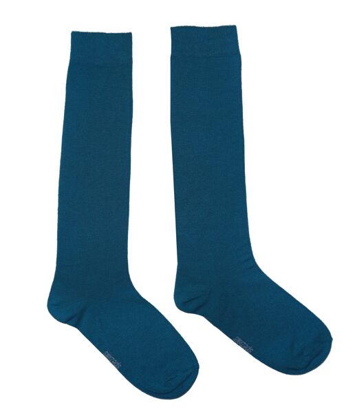 Knee Socks for Women >>Petrol<<  soft cotton