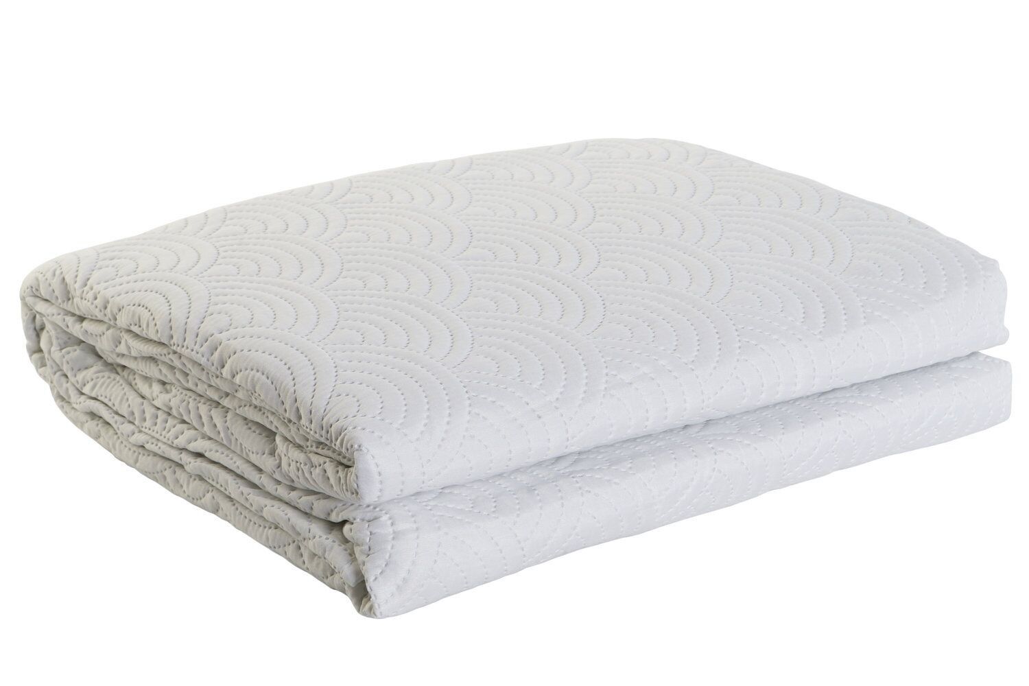 POLYESTER BEDSPREAD 270X270X1 285 GSM, EMBROIDERED ARCHES TX207514