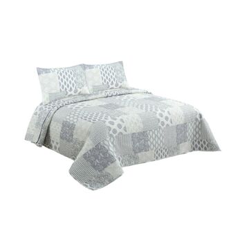 COUVRE-LIT POLYESTER 240X260X1 285 G/M2. PATCHWORK TX207517 2